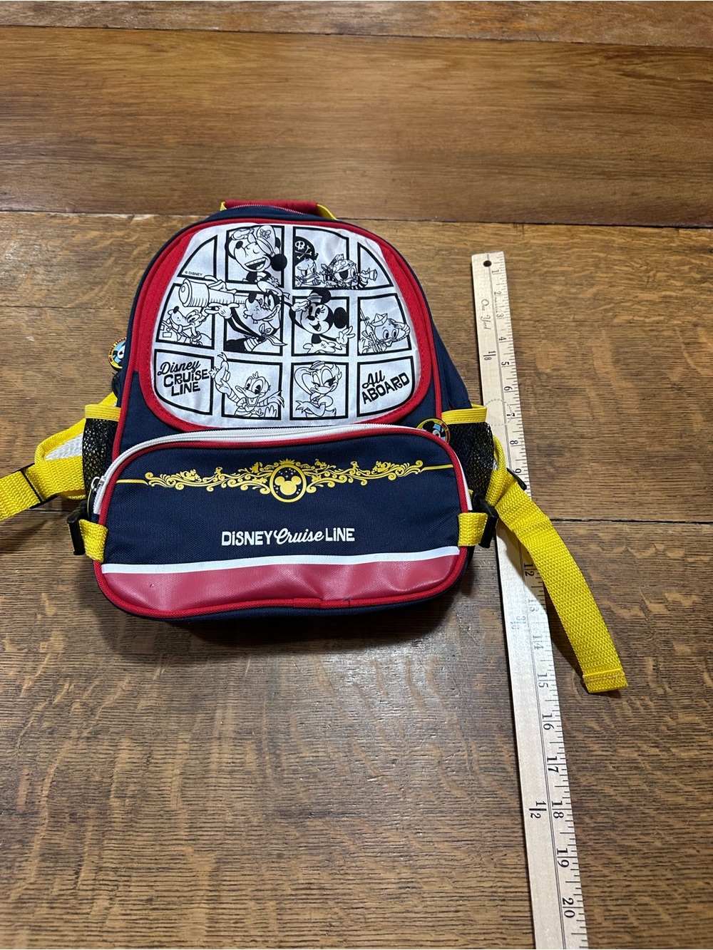 Disney Cruise Line Kids Navy Red Yellow Backpack